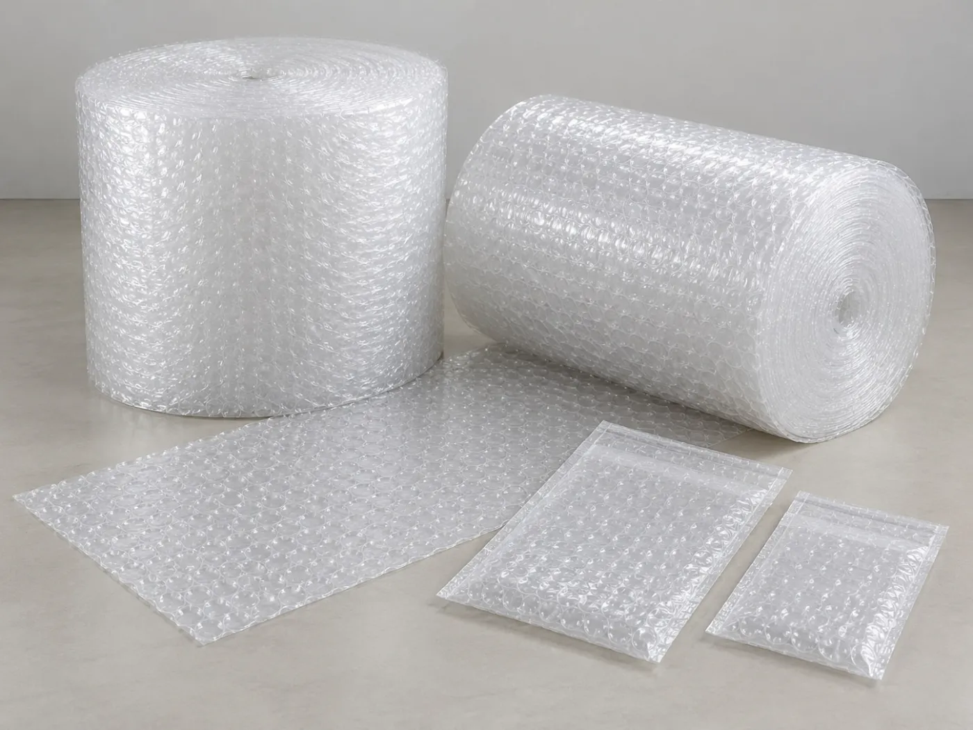 Air bubble wrap rolls, sheet and bubble bags