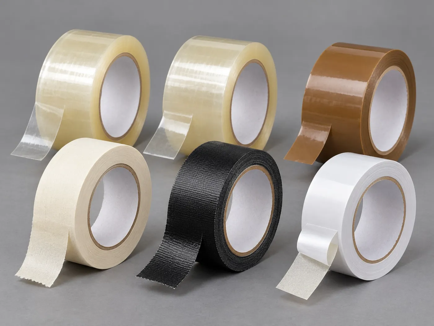OPP, brown, masking, cloth and double-sided tape rolls